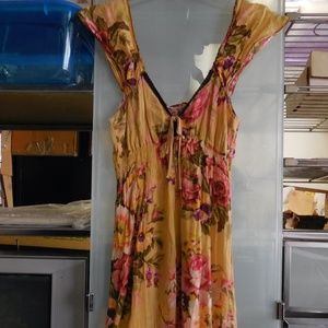 LADIES YELLOW FLORAL SUMMER DRESS